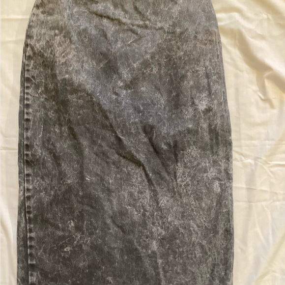 Gray Jeans Skirt Long Size M - Picture 4 of 6